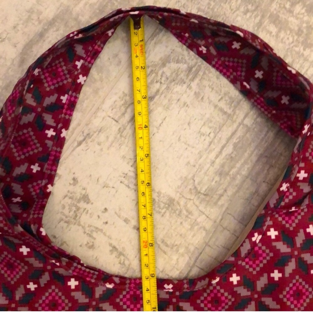 Lug Burgundy Patterned Foldable Eco Shopper Tote Bag, New Without Tags - Picture 11 of 11